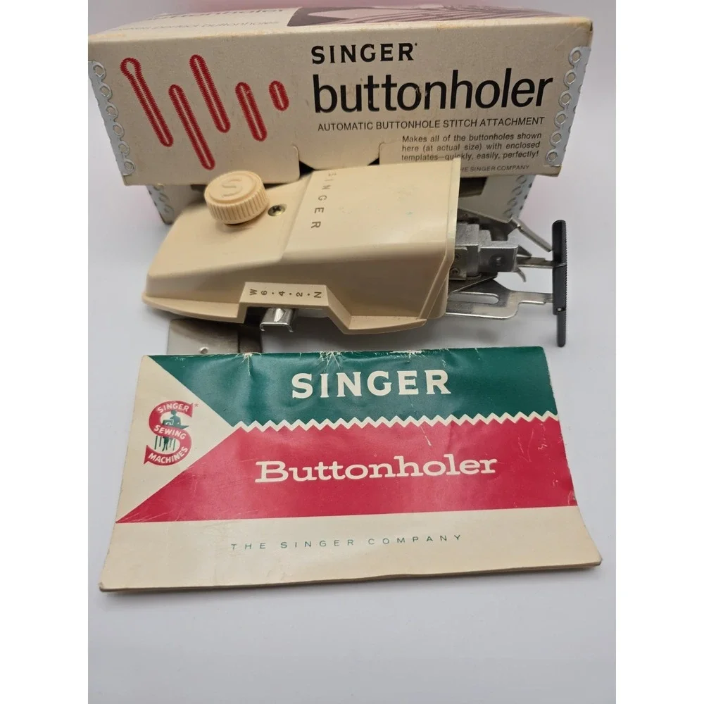Vintage 1960s Singer Buttonholer With Attachments No. 489500 Or No. 489510